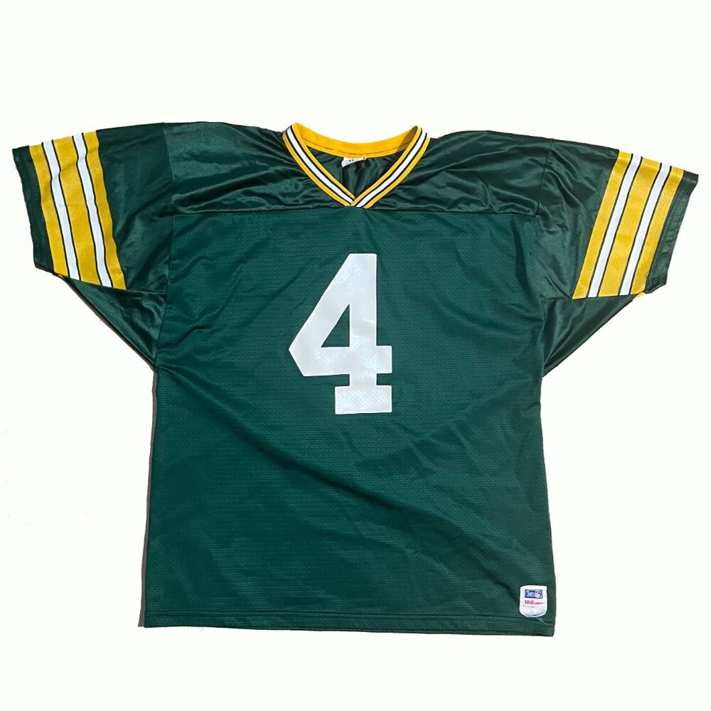 Vintage Wilson Brett Favre Green Bay Packers NFL Jersey #4 Size XL